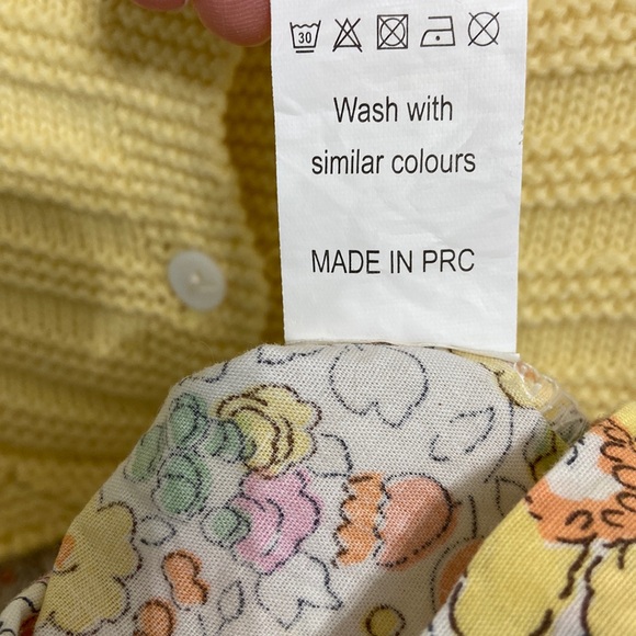 Toddler Girl Dress Yellow Floral Spring Flowers Size 80 - Picture 8 of 9